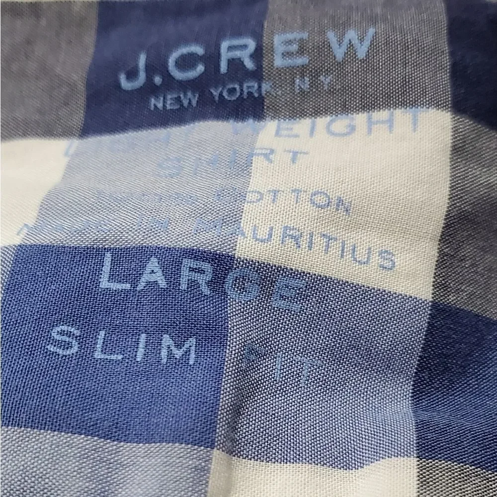 J.Crew Purple & Blue Checked Slim Fit Dress Shirt